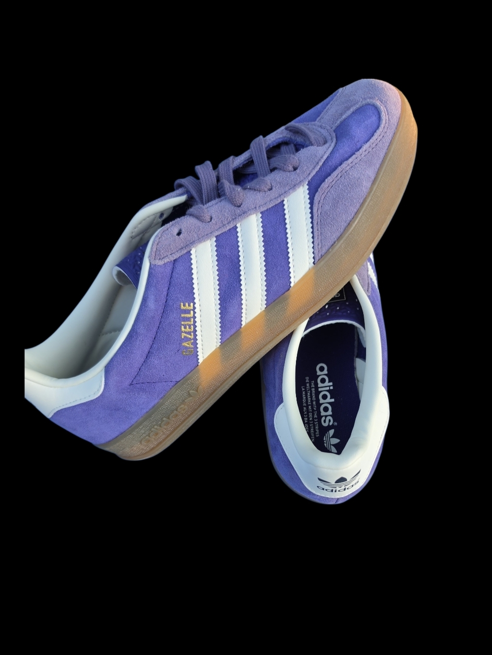 Mens Purple Adidas Gazelle Size 8. Women's 9. New Without Box Never Worn - Picture 2 of 5